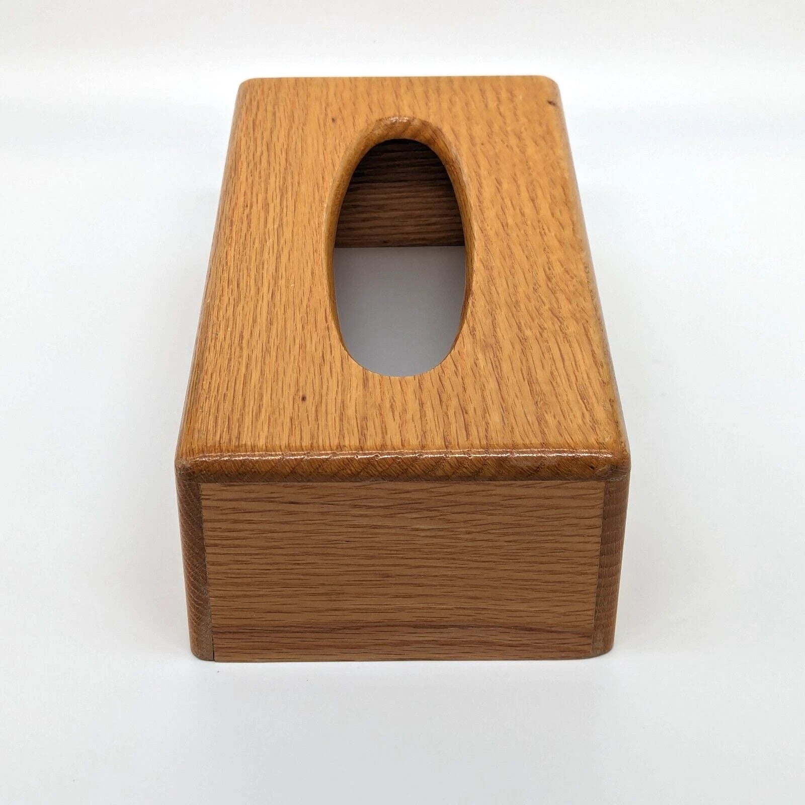 Vintage Oak Tissue Box Cover Dispenser Solid Wood Rectangle Rustic Traditional | eBay