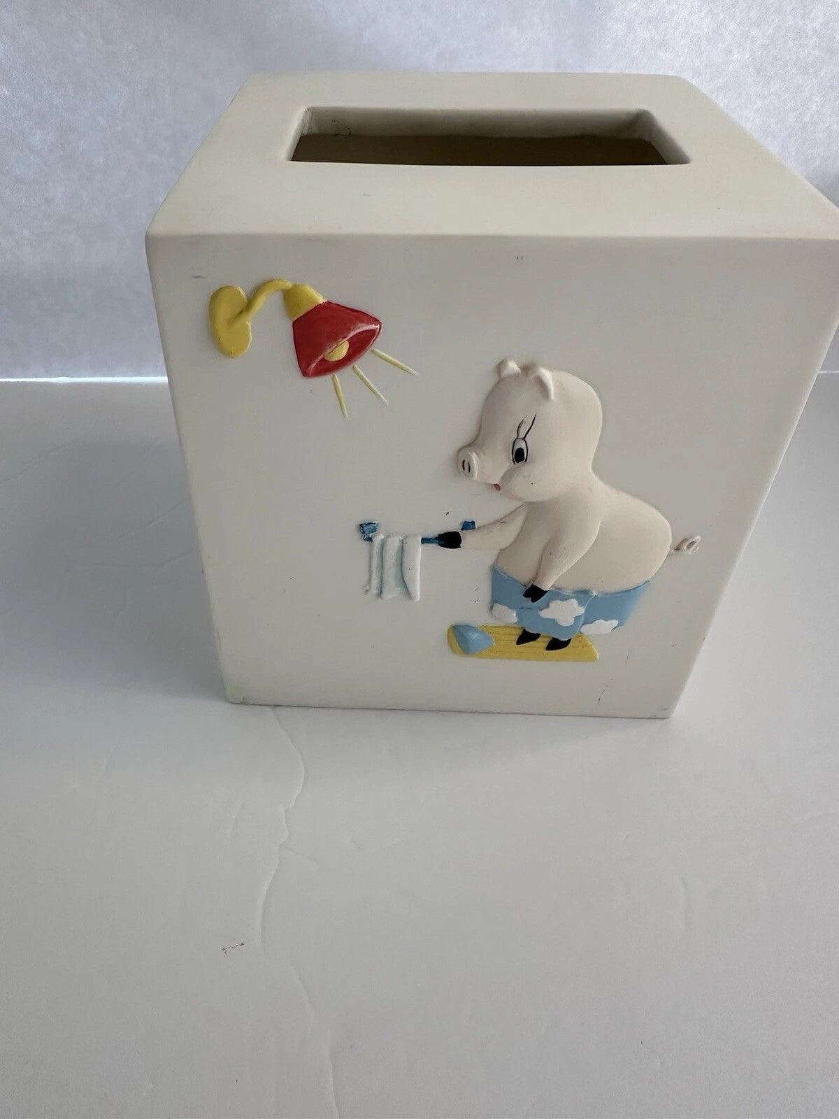 Nick & Nora Home Hogwash Ceramic Tissue Box Cover Holder Square Cube | eBay