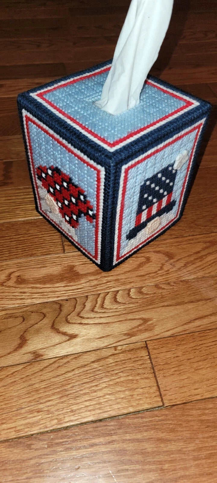 PEEKABOO PATRIOTIC GNOME HANDMADE TISSUE BOX COVER | eBay