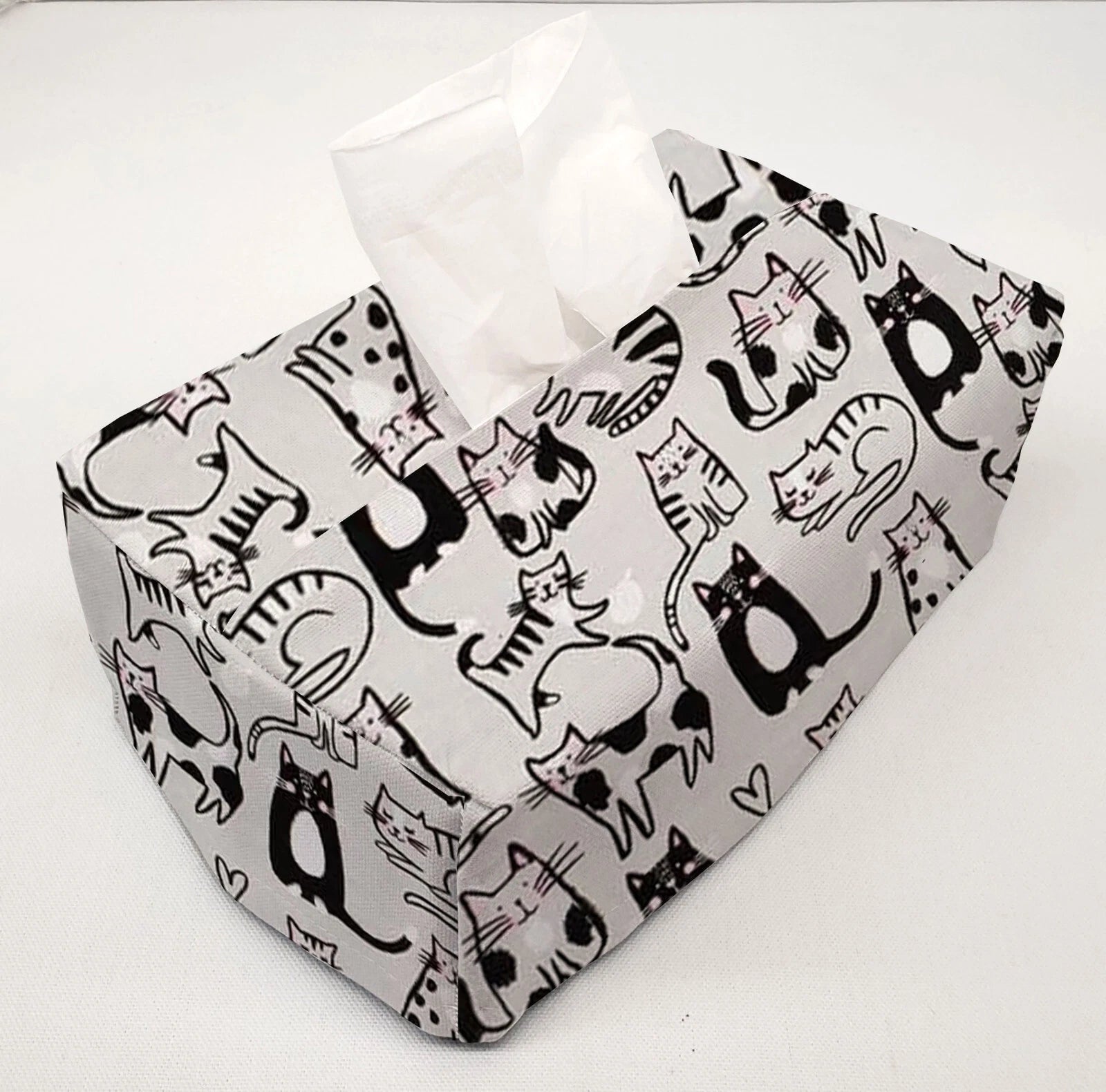 Cats on Gray Tissue Box Cover | eBay