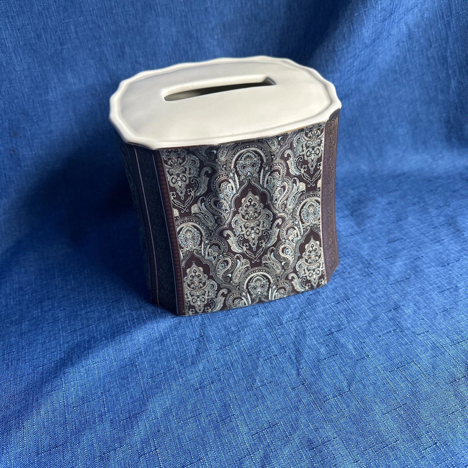 Croscill Royalton Tissue Box Cover Rare | eBay