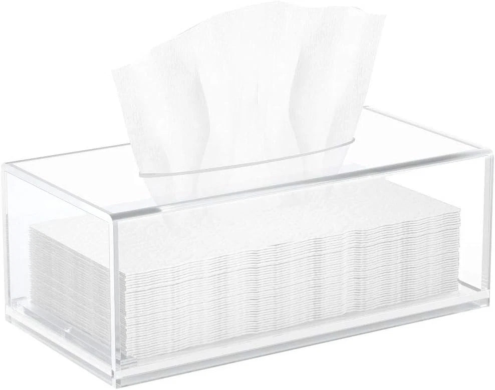 Clear Acrylic Tissue Box Cover - Modern, Elegant Napkin Dispenser for Any Space | eBay