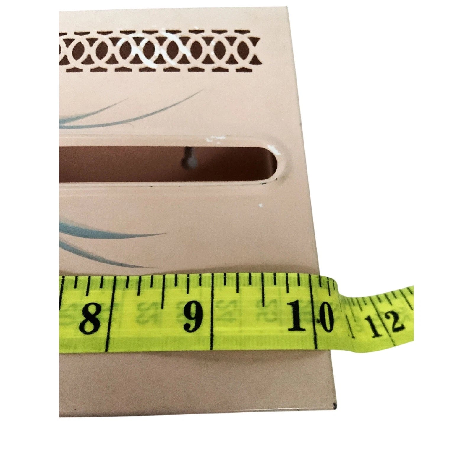 MCM Pink Tissue Box Holder Cover Hand Painted Tole Ware Metal Vanity Bath Vtg | eBay