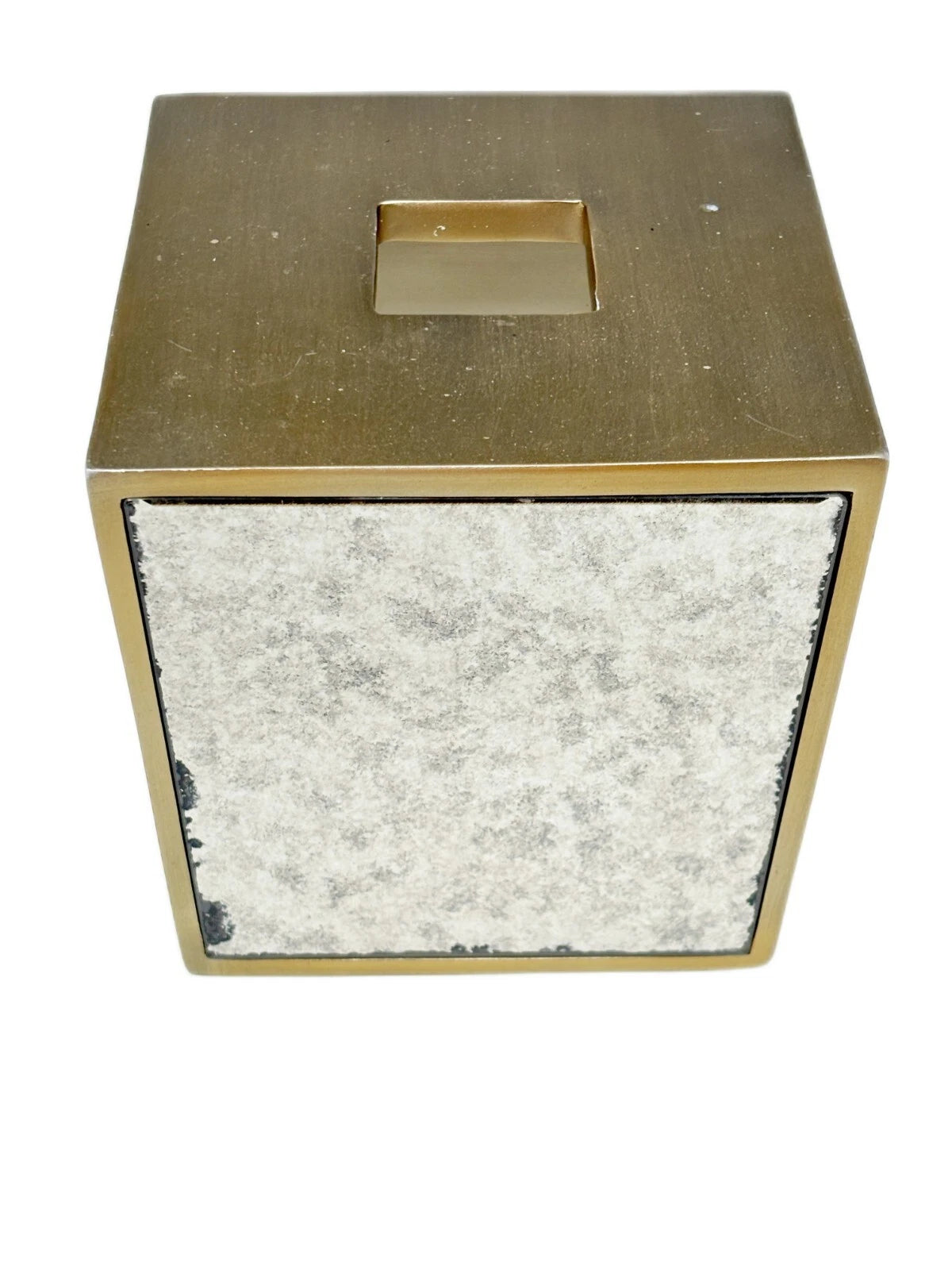 Mirrored Tissue Box Cover & Tooth Brush Holder Venetian Dillards Southern Living | eBay