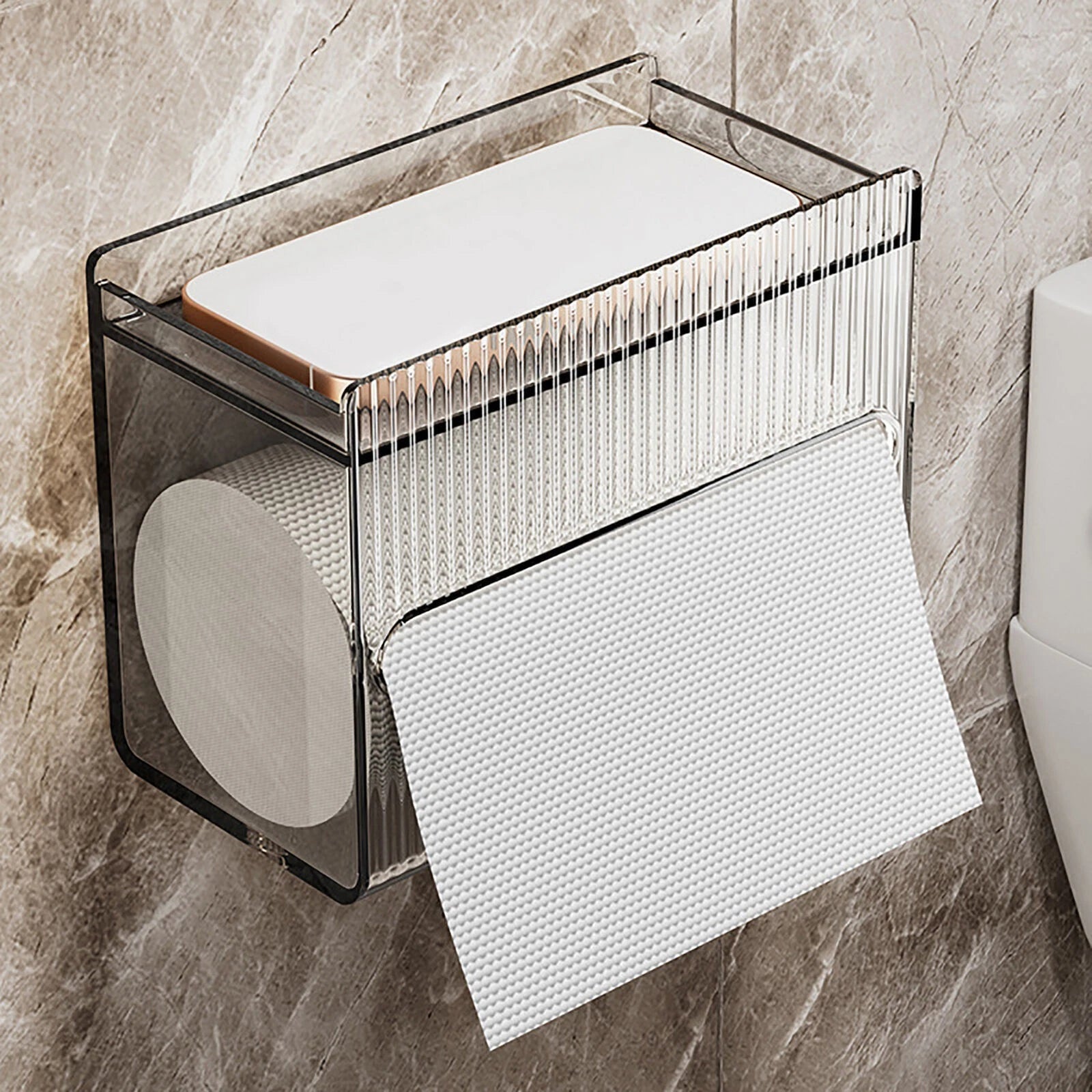 Tissue Box Cover Multifunctional Waterproof Wall Mount Paper Holder Dispenser | eBay