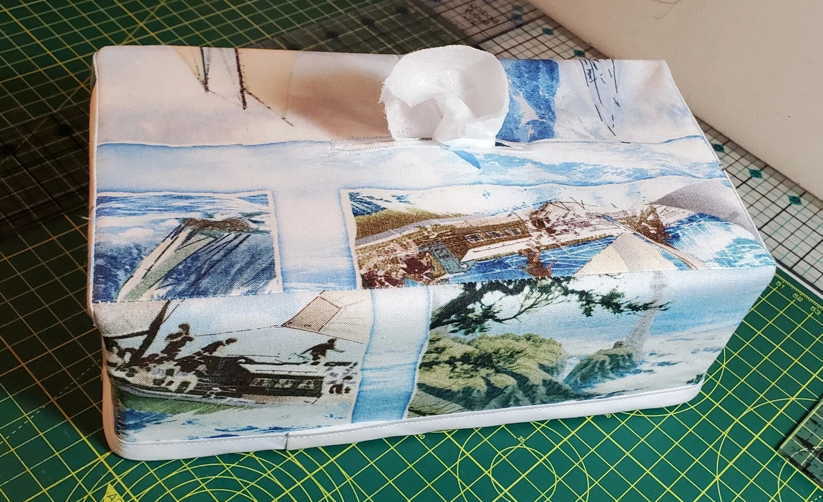 Lighthouse and Sailboat Tissue Box Cover Handmade | eBay