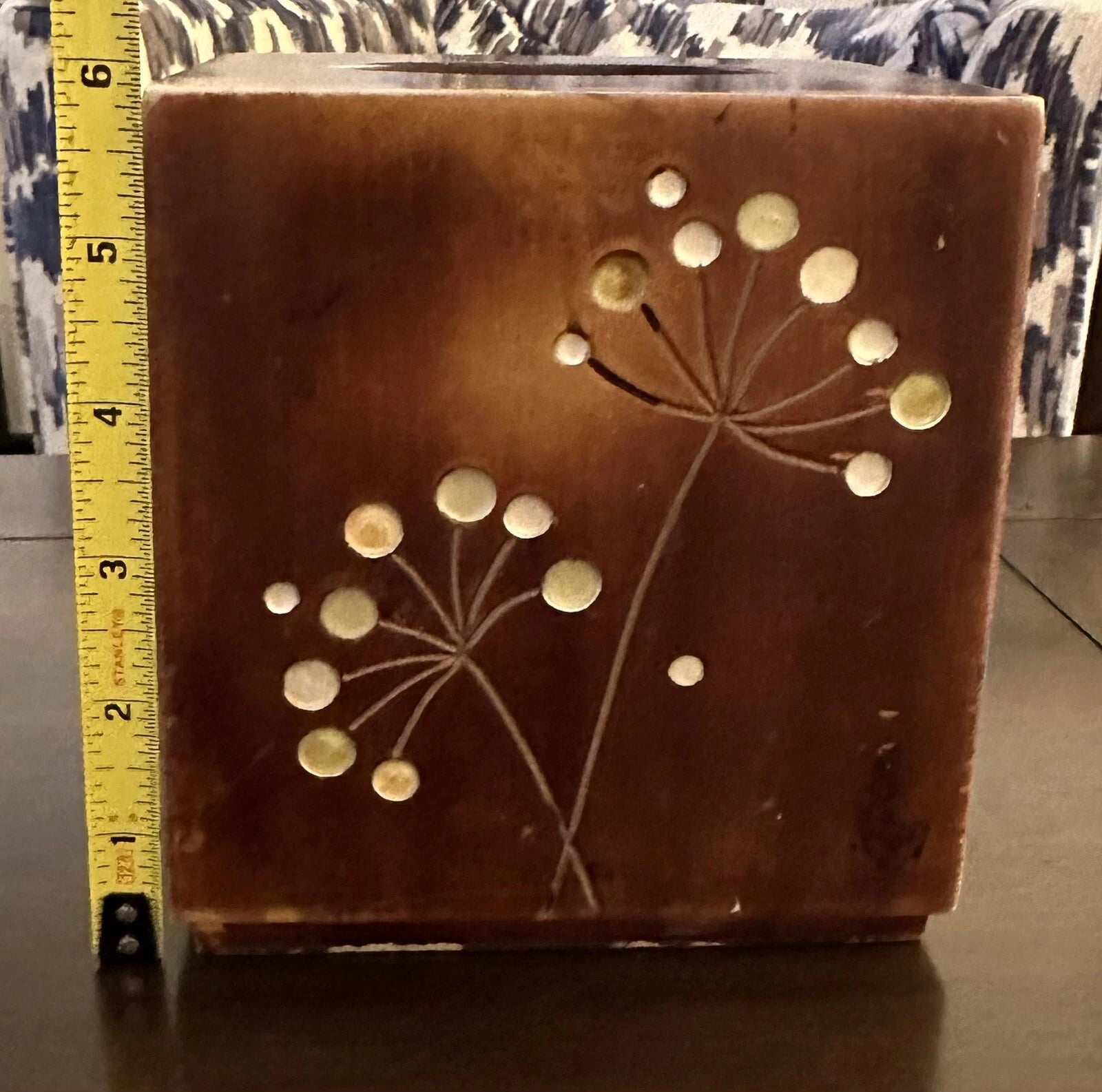 Tissue Box Wooden Dandelion Pattern | eBay
