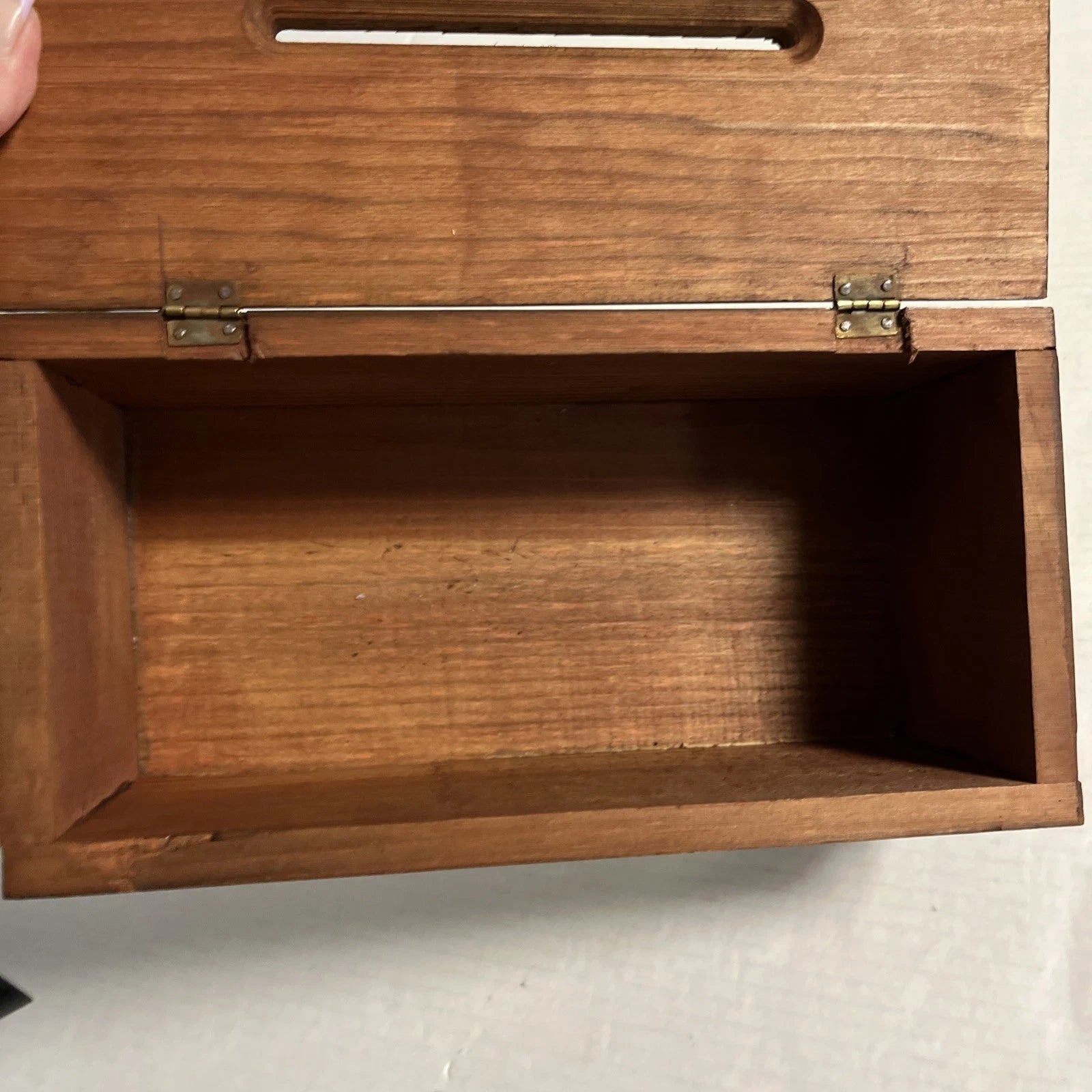 Vintage Hand Carved Wooden Tissue Box Holder Box Yellow Floral Boho Hippie | eBay