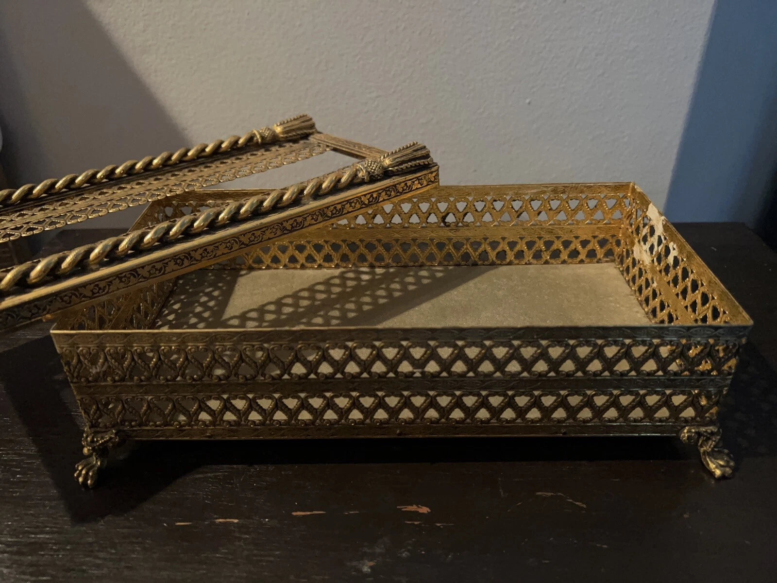 Vintage Stylebuilt Hollywood Regency Gold Rope & Tassel Tissue Box Holder Cover | eBay