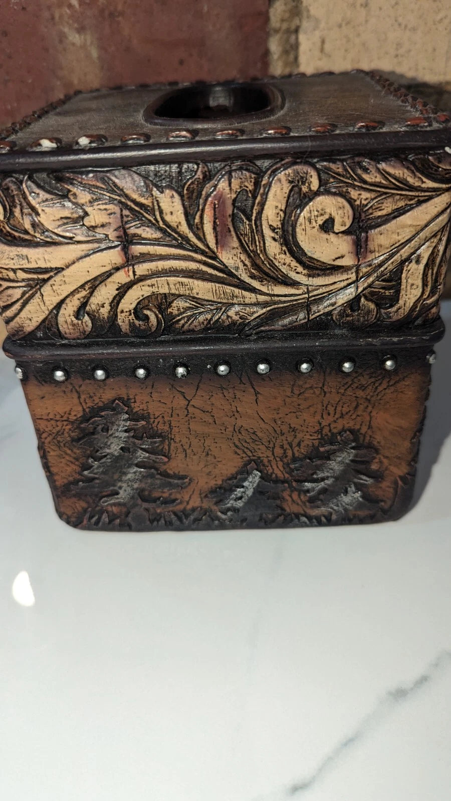 Rustic Western Wild Horses W/Gold Patterns Tissue Cover & Western Themed Frame | eBay