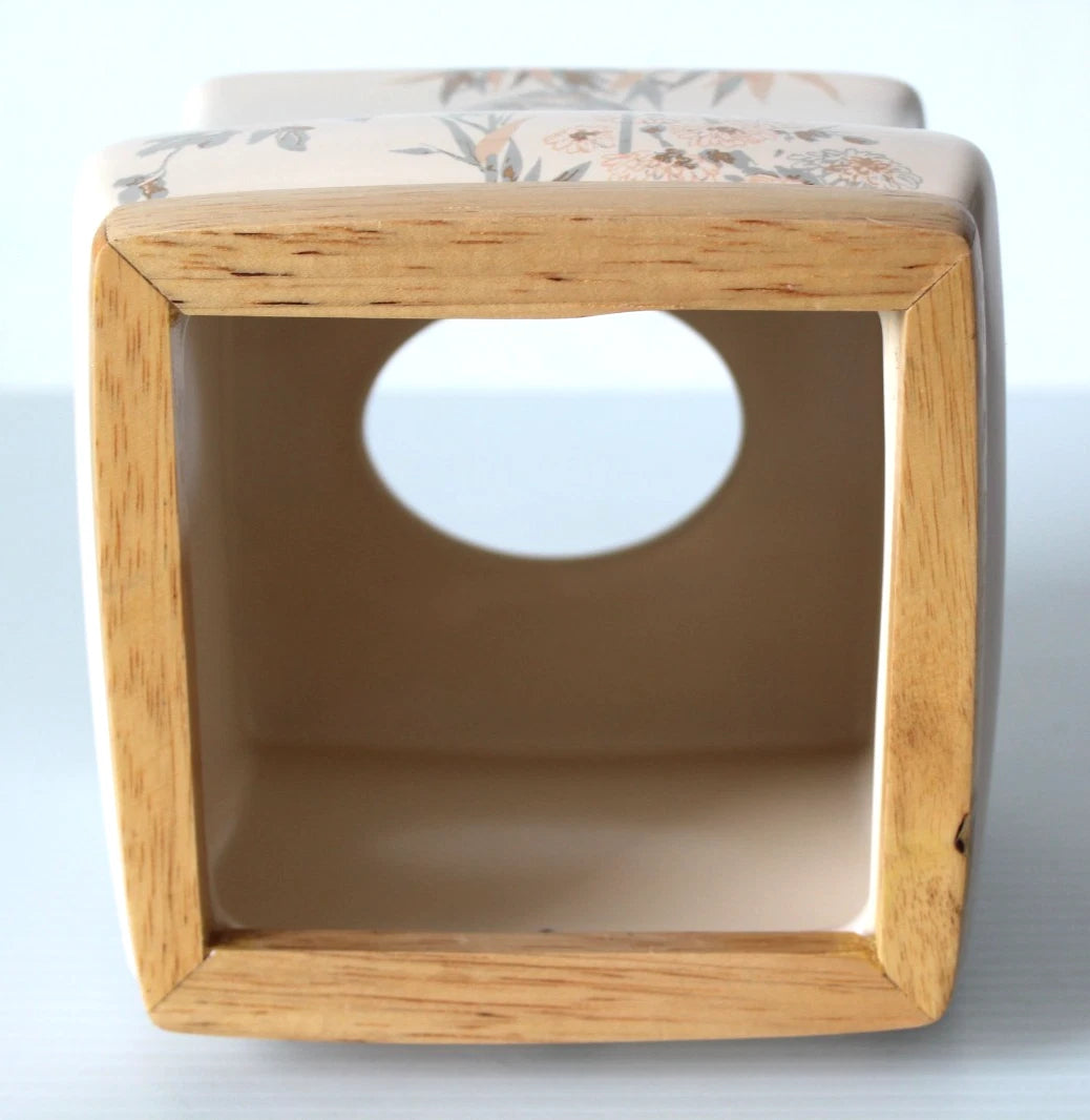 Joseph Abboud Nepal Bamboo Tissue Box Cover Asian Beige Ceramic Holder NBM58NAT | eBay