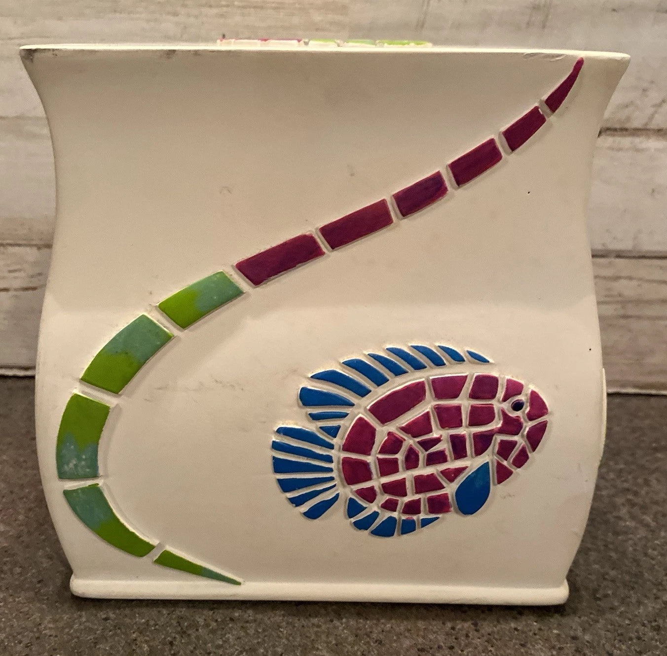Expressions Fish Fantasy Ceramic Hand Painted Tissue Box | eBay