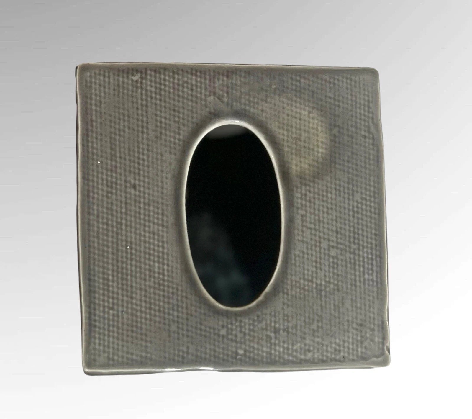 Pigeon & Poodle Cordoba Gray Burlap Tissue Box Square Ceramic Made in Portugal | eBay