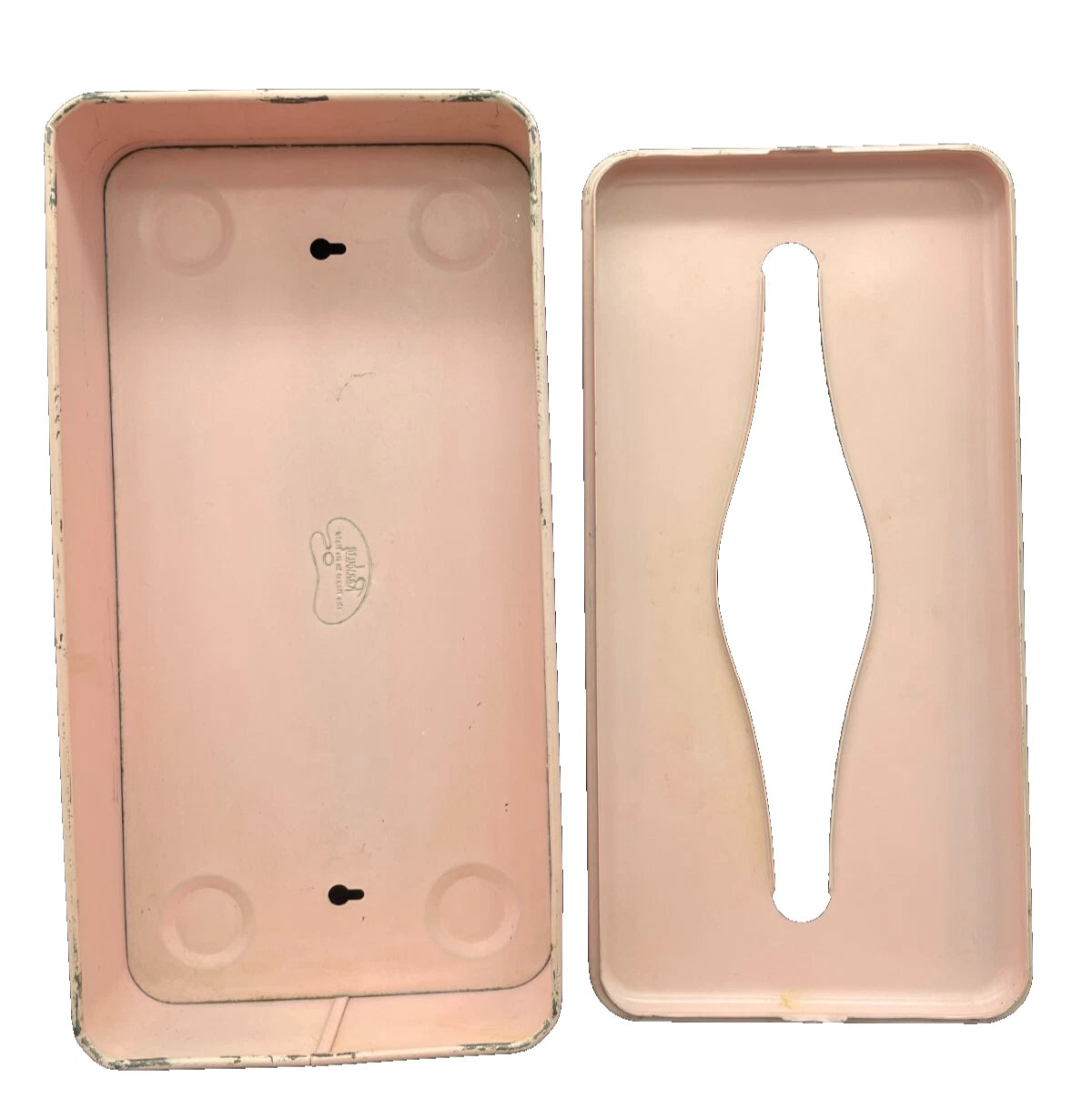 Vintage Ransburg 1950s MCM Hand Painted Pink and Gold Swirl Metal Tissue Box | eBay