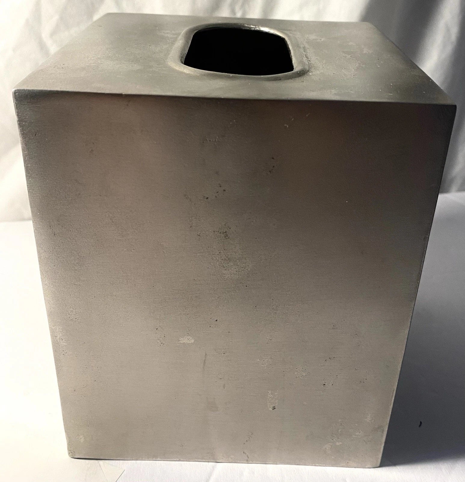 Silver Metal Tissue Box Cover With Design On 2 Sides | eBay