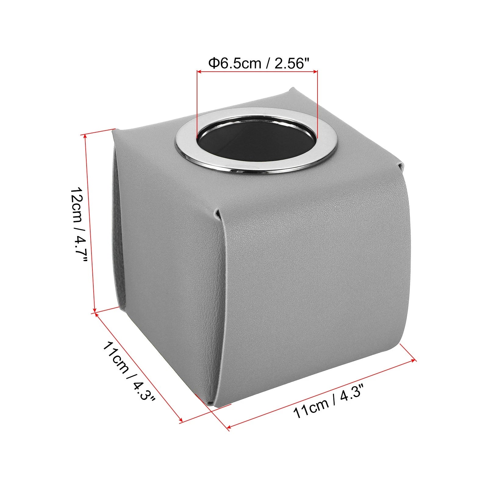 Tissue Box Cover, PU Leather Square Napkin Paper Towel Dispenser, Grey | eBay
