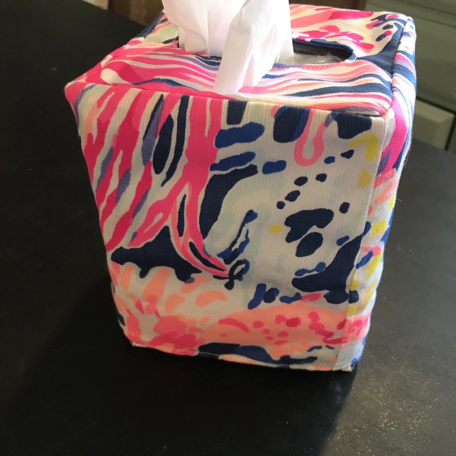 Lilly Pulitzer Square Tissue Box Fabric Cover 5x4 1/2”B | eBay