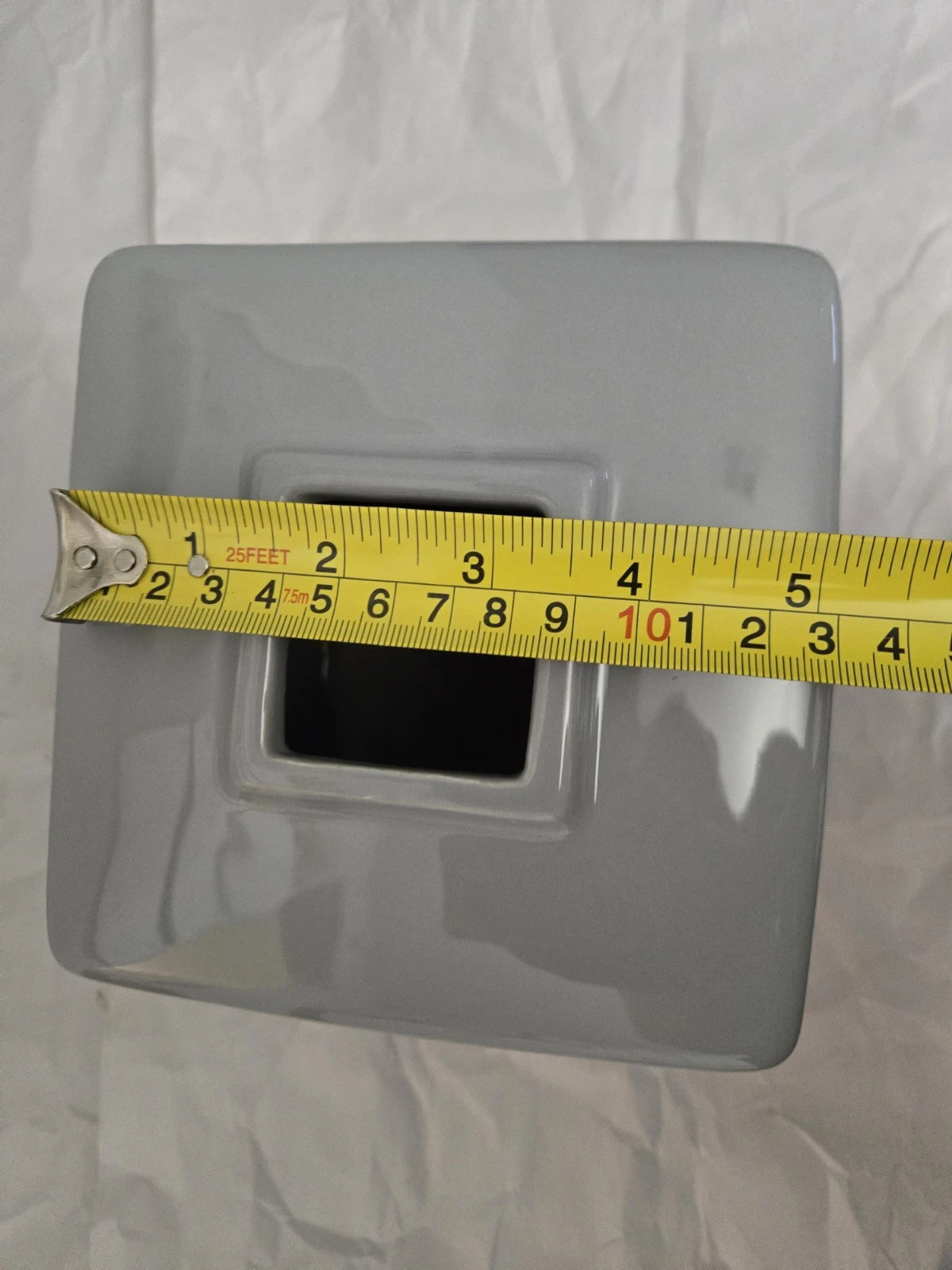 Porcelain Gray And Silver Tissue Holder | eBay