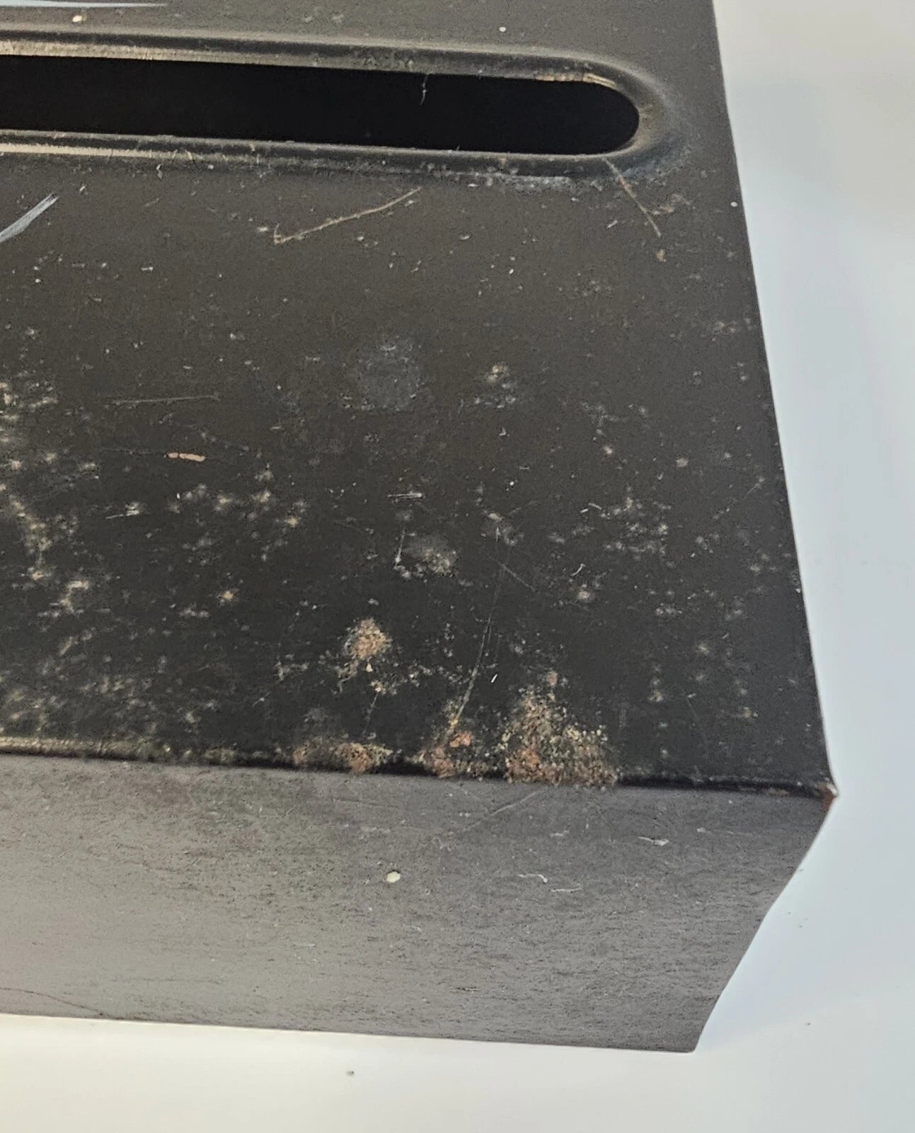 Vintage Black Toleware Metal Tissue Box Holder Shabby Chic Rectangular Hanging | eBay