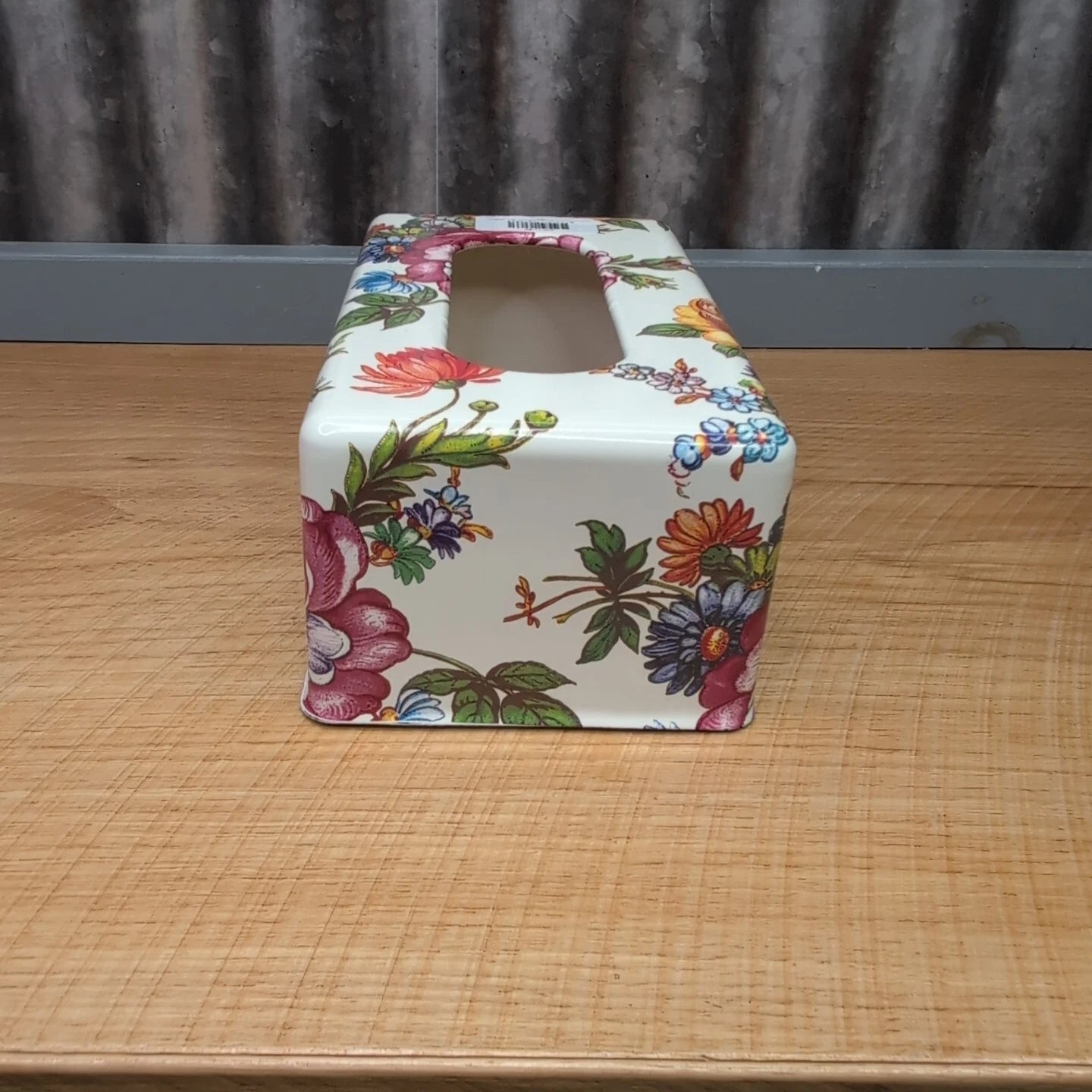 MacKenzie Childs Flower Market White Enamel Standard Tissue Box Holder Cover NWT | eBay
