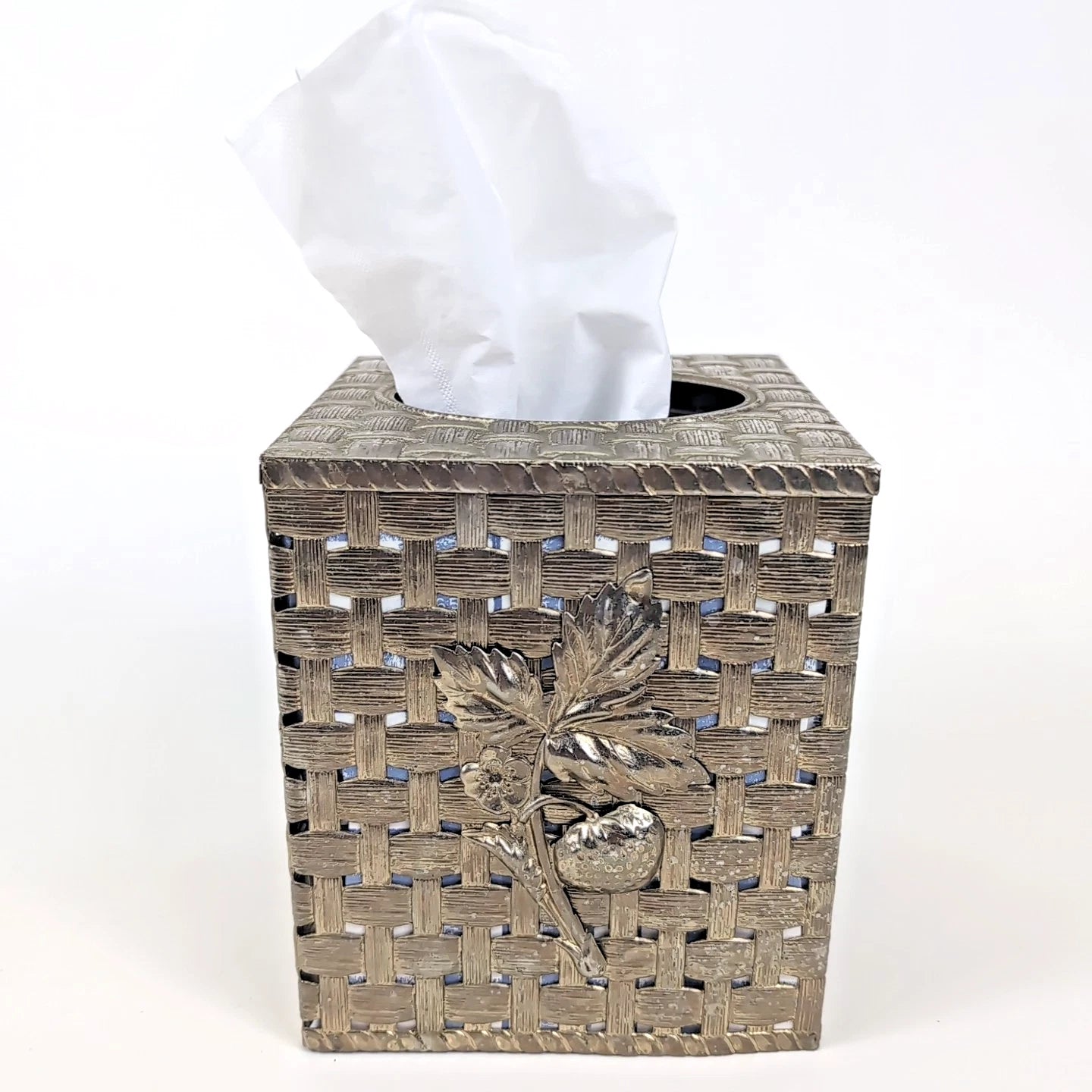 Vintage Hollywood Regency Brass Gold Tone Strawberry Tissue Box Holder Cover | eBay