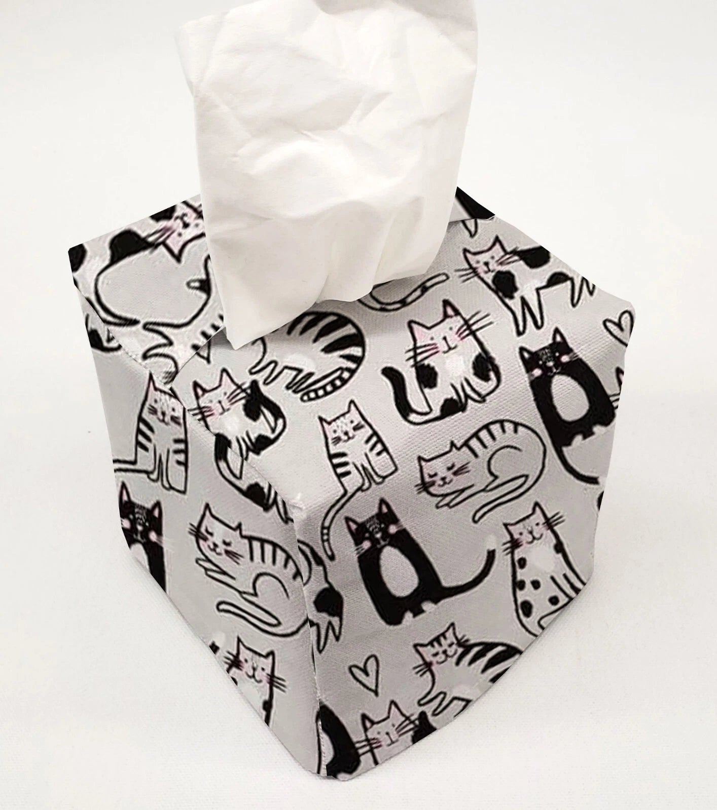 Cats on Gray Tissue Box Cover | eBay