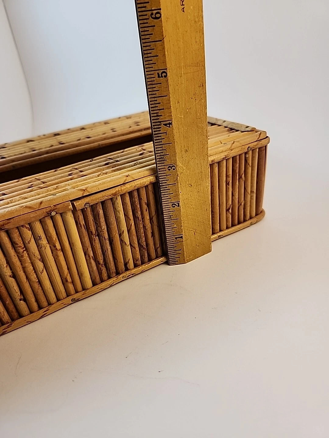 Boho Burnt Bamboo Rectangle Tissue Box Cover With Slid Out Bottom Tiki Bar | eBay