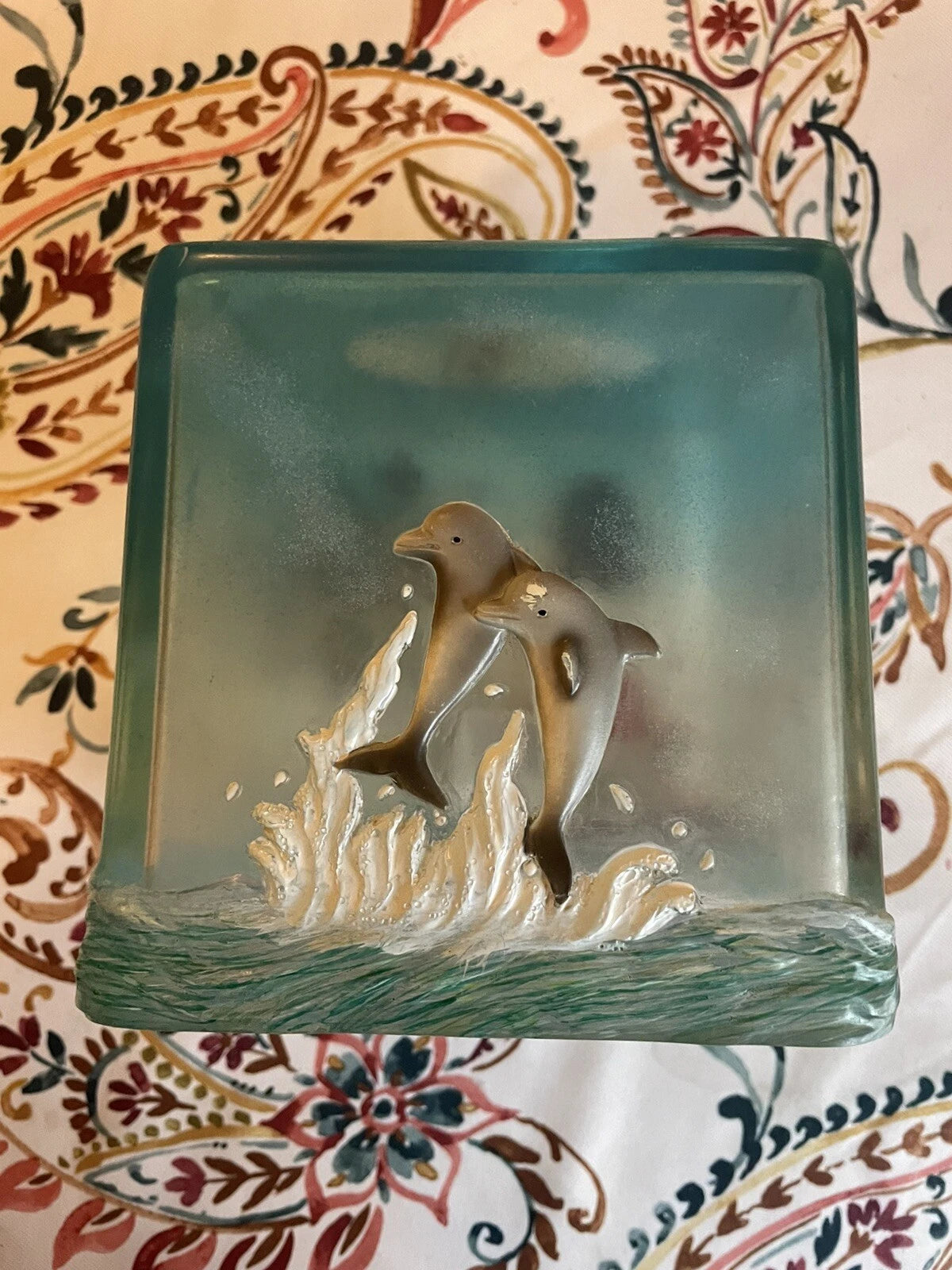 Dean Miller Lighthouse Dolphin Resin. Tissue Box Holder . Vintage | eBay