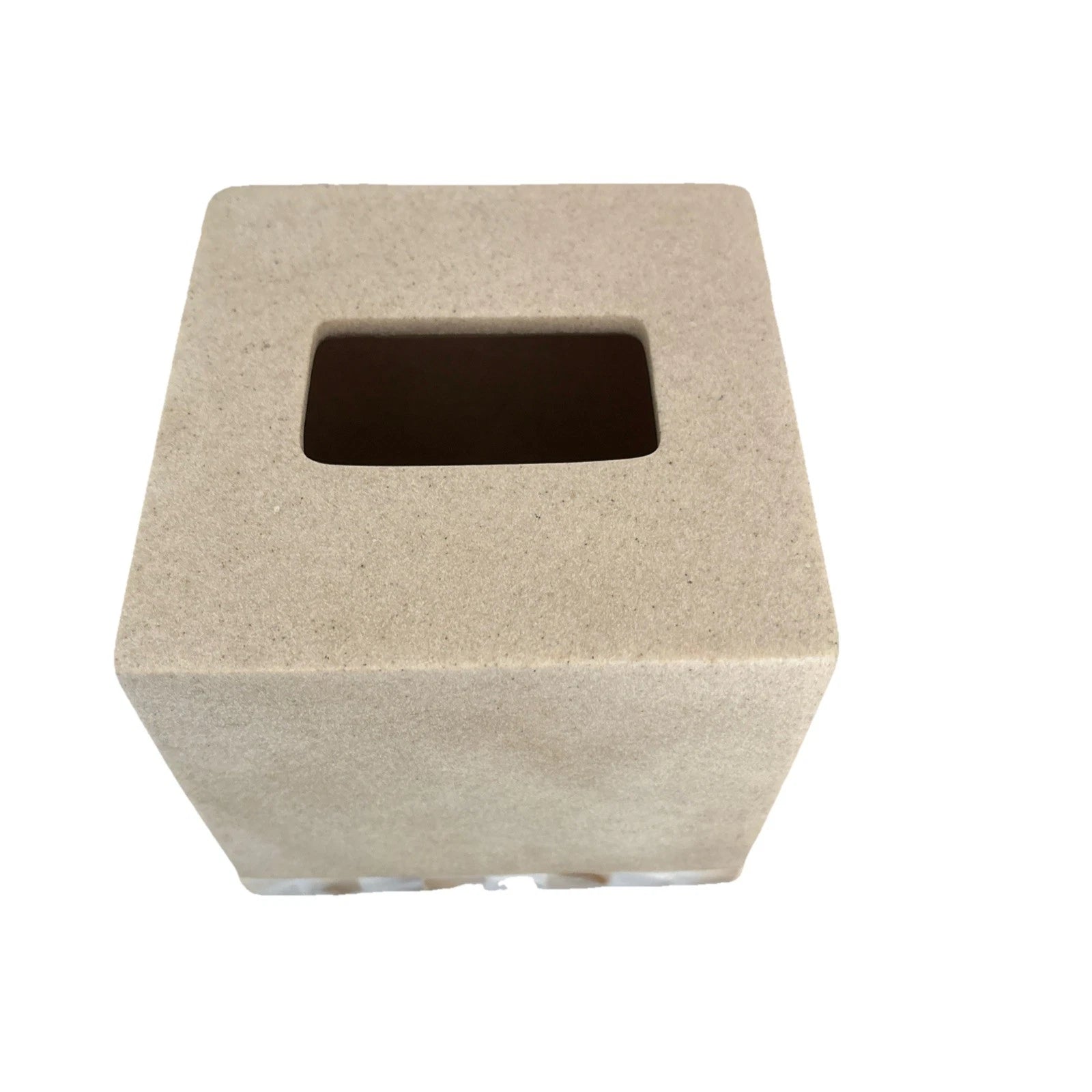 Tissue Box Cover Porcelain Mother Of Pearl Edging Light Brown/tan | eBay