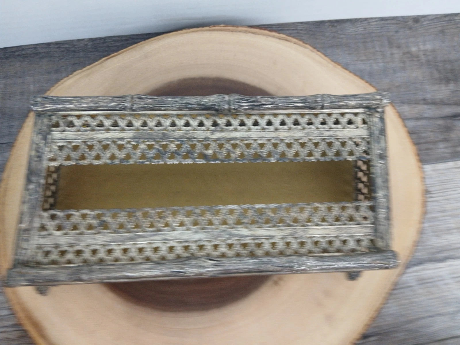 Vintage Gold Tone Tissue Box w/Claw Feet (2 pc.) "READ" | eBay