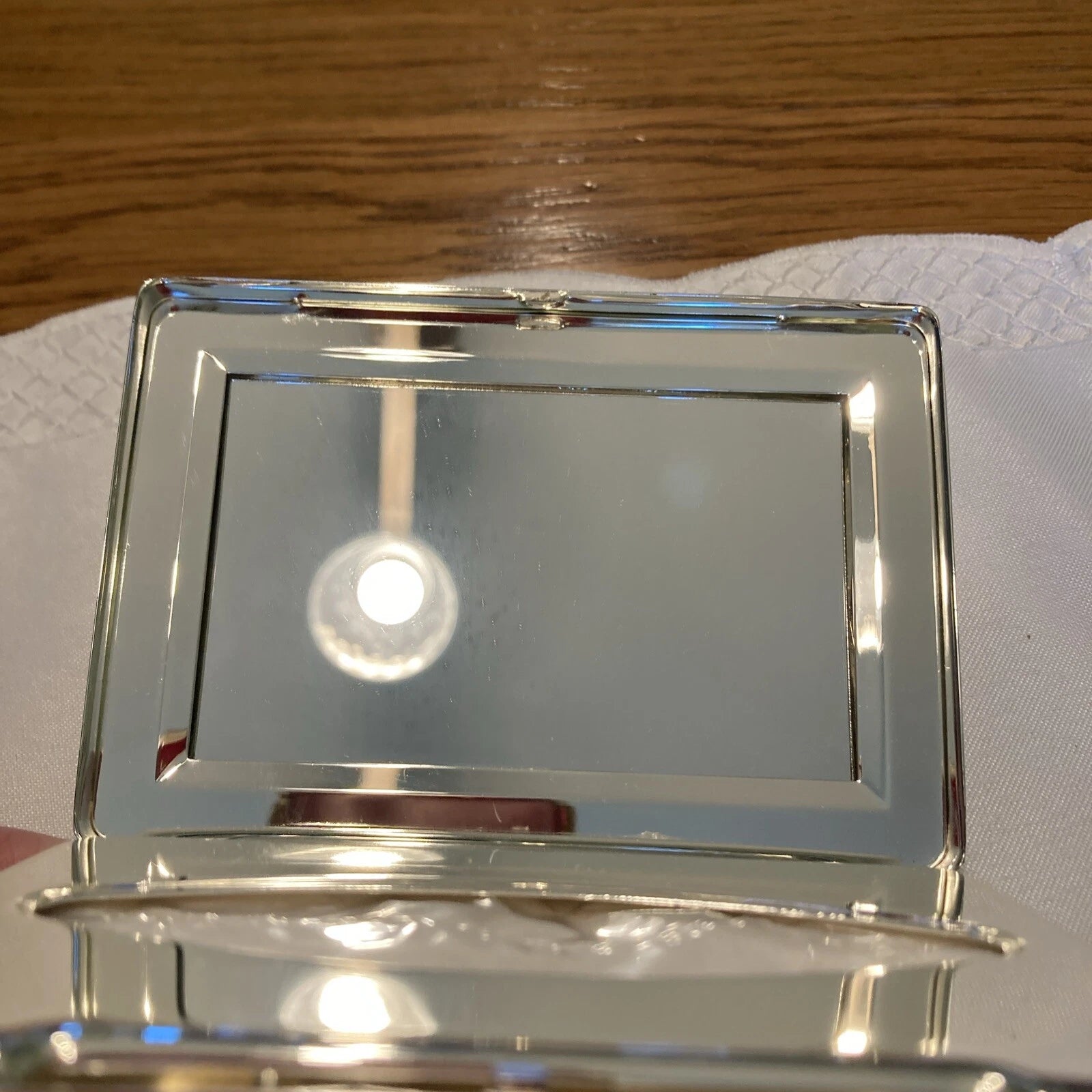 SILVER TONE RHINESTONE HEART COMPACT TISSUE BOX ~NICE~ | eBay