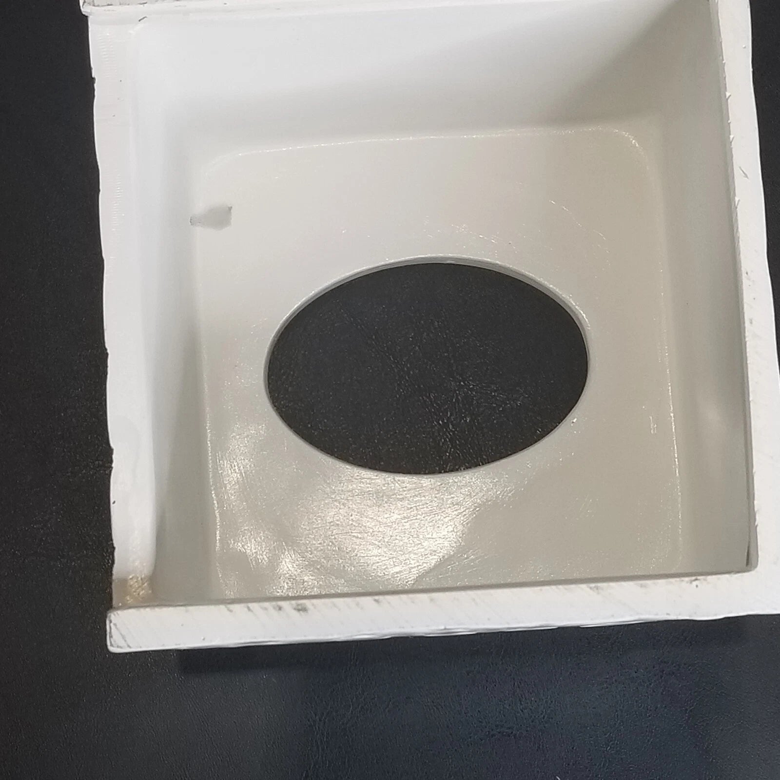 Creative Scents Square Mirrored White Tissue Box Holder Bathroom Decor | eBay