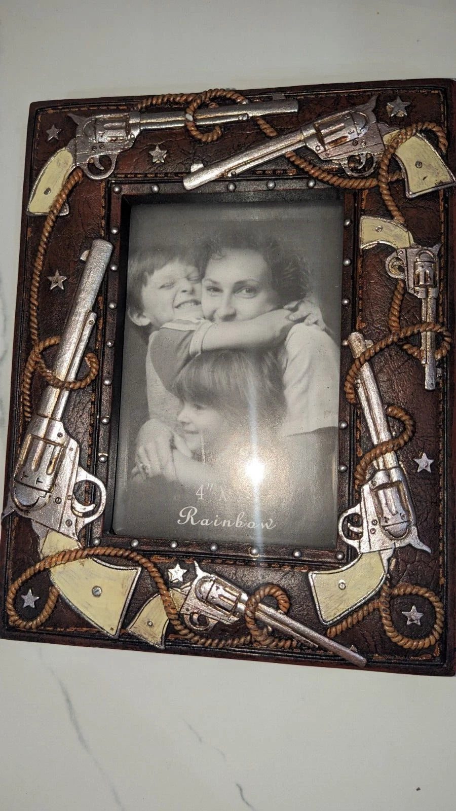 Rustic Western Wild Horses W/Gold Patterns Tissue Cover & Western Themed Frame | eBay