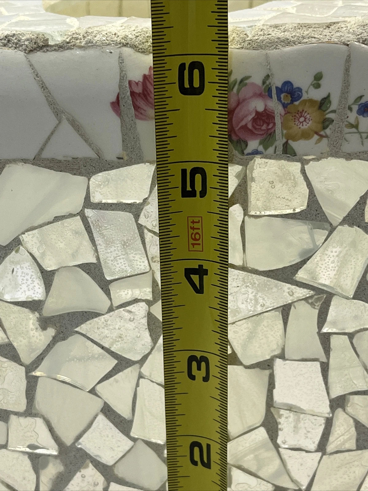 Mosaic Clear Glass Square Tissue Box Cover Roses | eBay