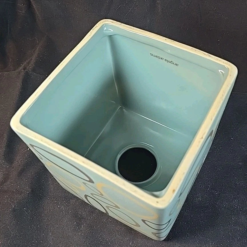 VINTAGE ANGELA ADAMS "Lulu Blue" CERAMIC TISSUE HOLDER, MCM, Excellent Condition | eBay