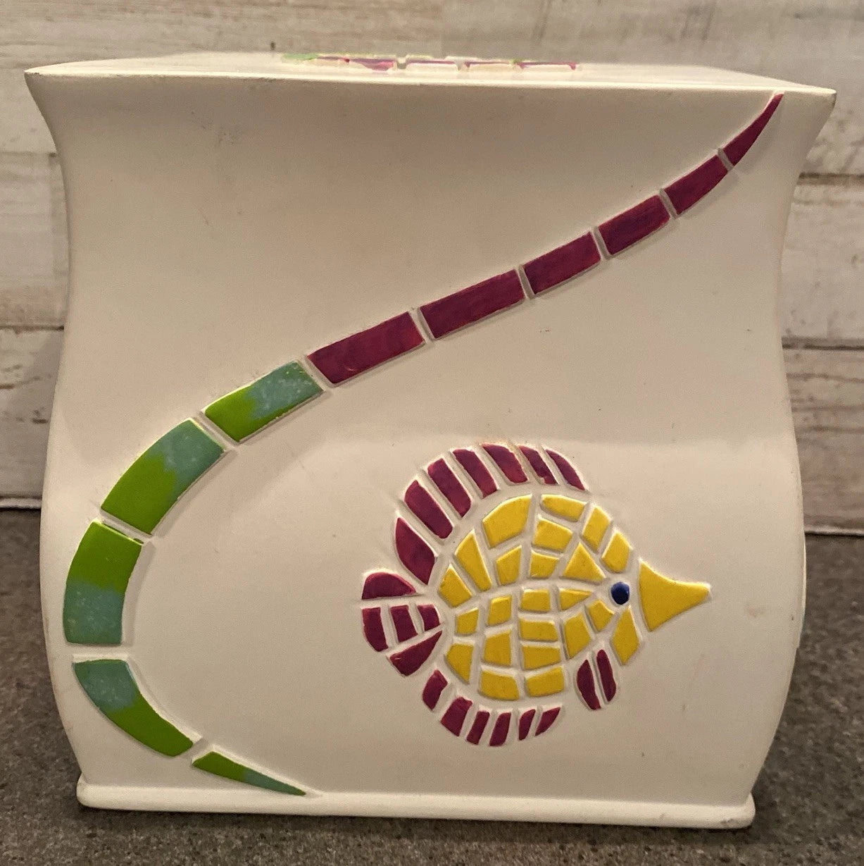 Expressions Fish Fantasy Ceramic Hand Painted Tissue Box | eBay