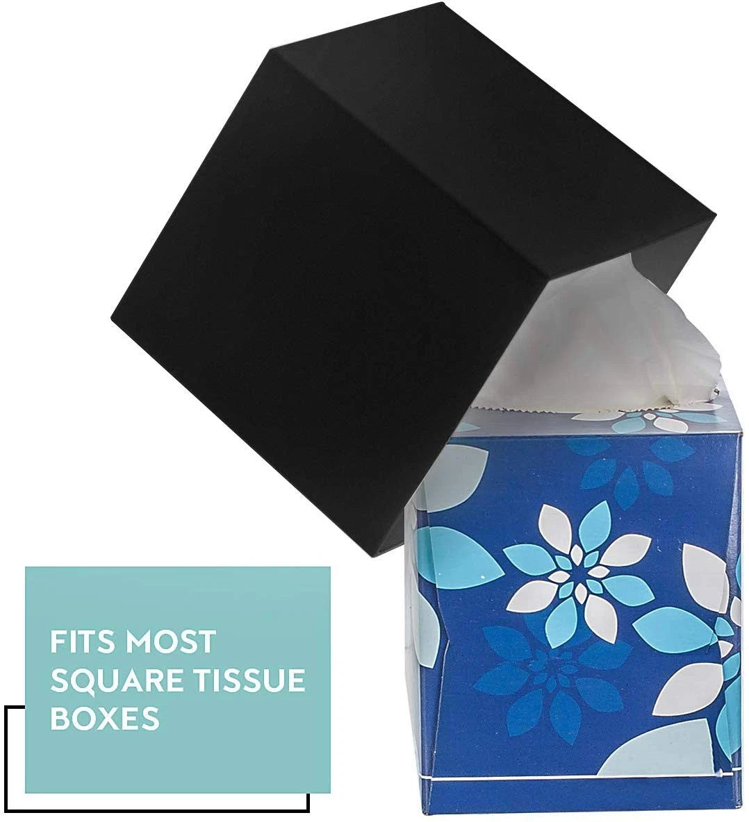 DWËLLZA Home Black Tissue Box Cover Square - Plastic Facial Tissue Box Holder... | eBay