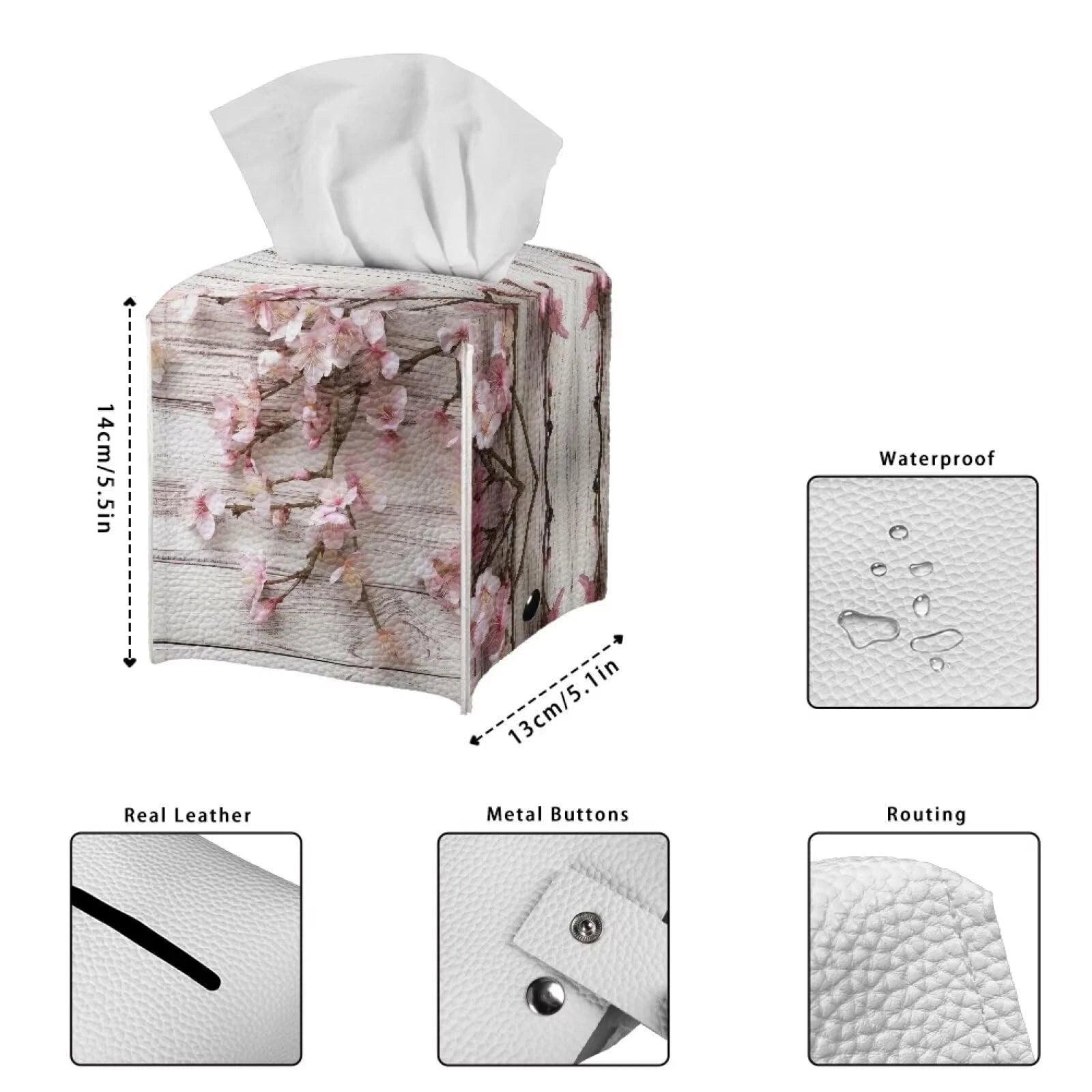 Tissue Box Covers, Floral Pink Tissue Holder Leather Covers for Bathroom Home | eBay