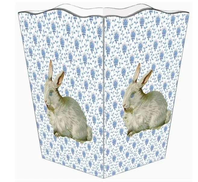 MARYE-KELLEY, "BUNNY ON BLUE" FRENCH AVIGNON CUBED TISSUE BOX COVER, NEW | eBay