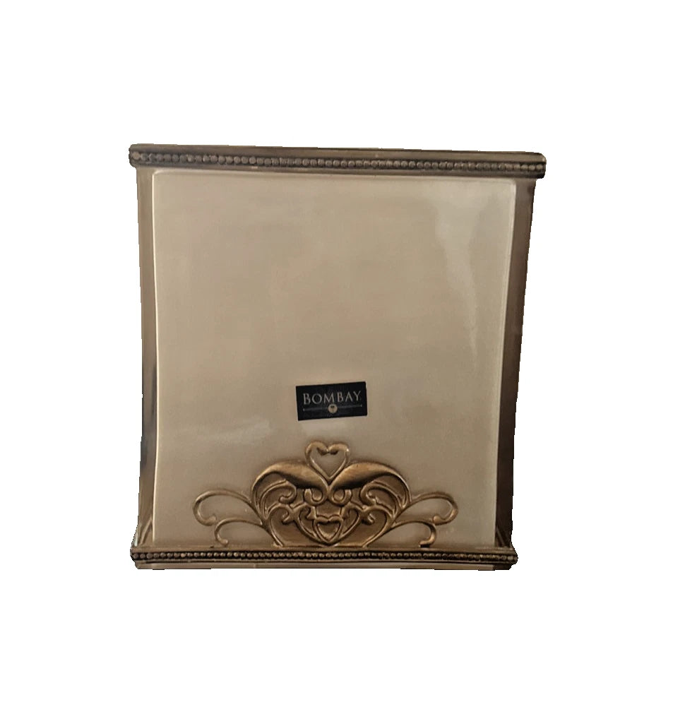 Vintage Bombay Acrylic/Plastic Tissue Box Cover Gold Amber Frosted Ornate | eBay