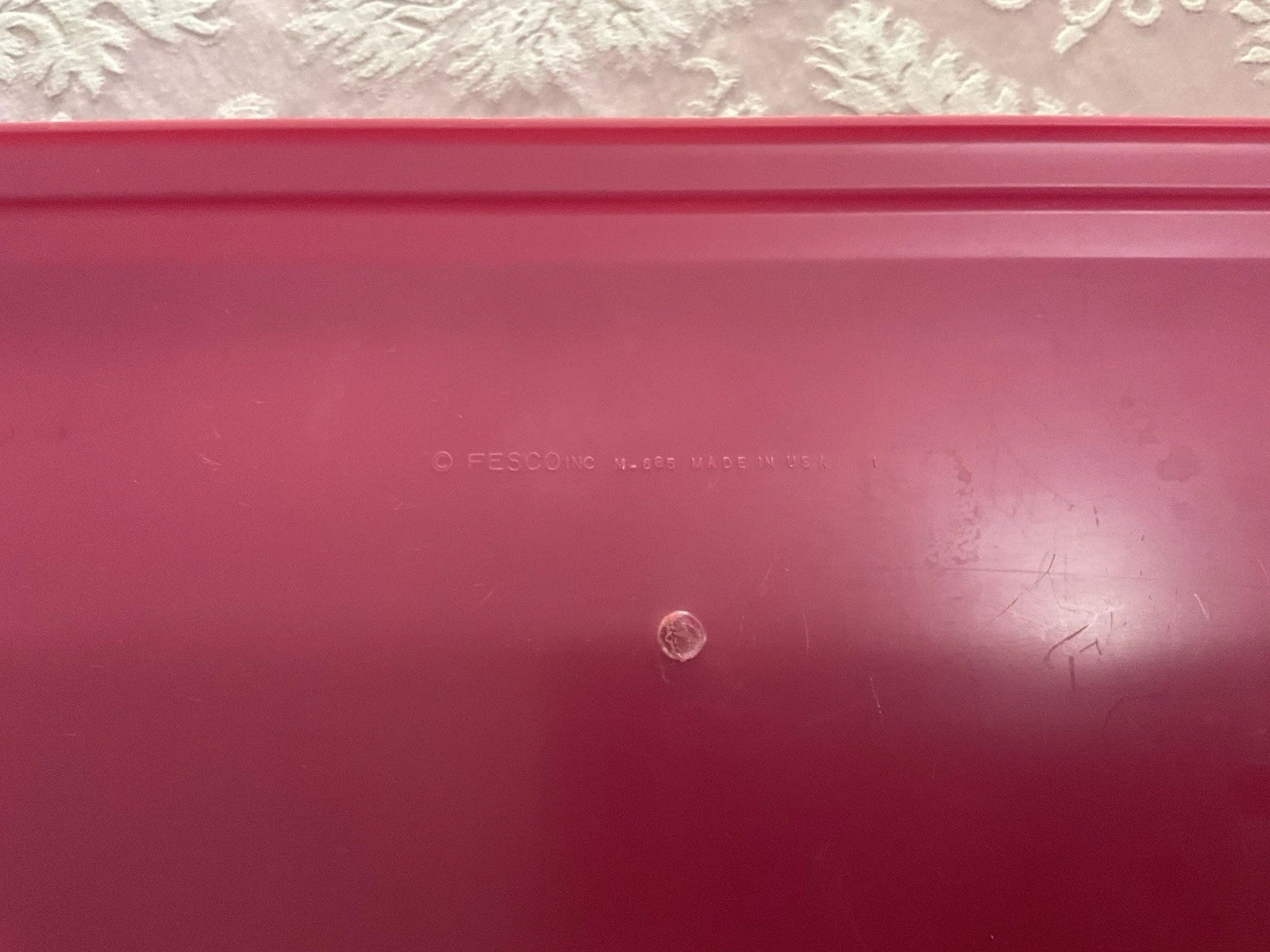 Vintage Pink White Plastic Tissue Box Cover Retro Decor Fesco USA EUC | eBay