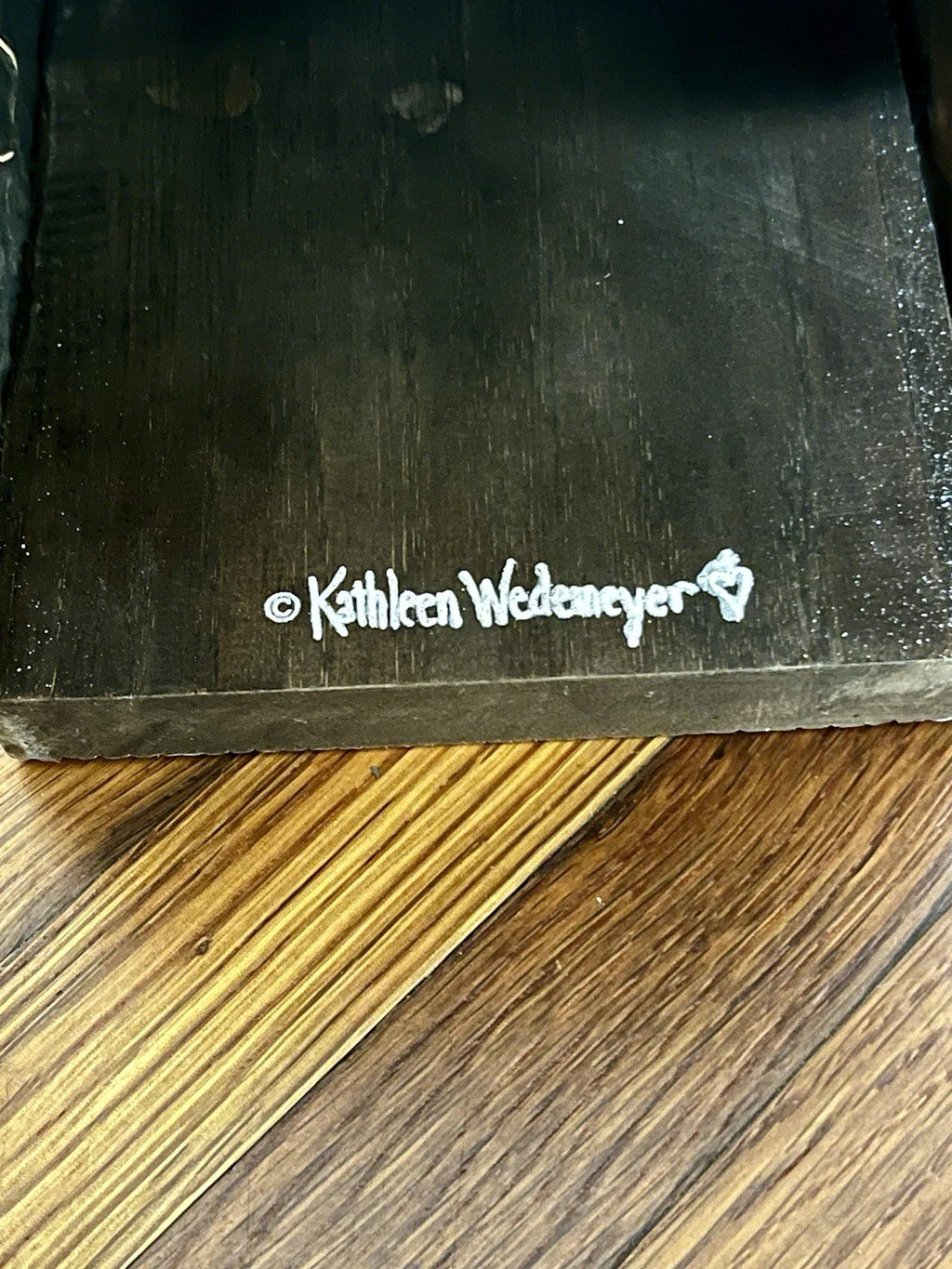 Vintage Wood Metal Bless You Tissue Box Cube Signed Kathleen Wedemeyer 6 X 6” | eBay