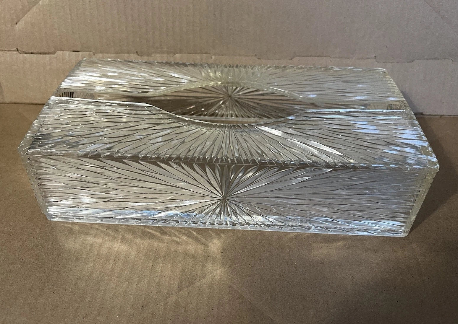 Vnt MCM Vanity Tissue Box Celebrity Inc New York Starburst Embossed Wall/Counter | eBay