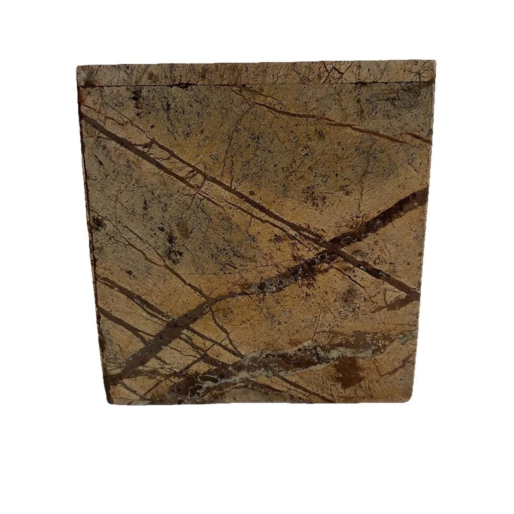 Nate Berkus Dark Travertine Brown Tan Marble Stone Tissue Box Cover Heavy | eBay