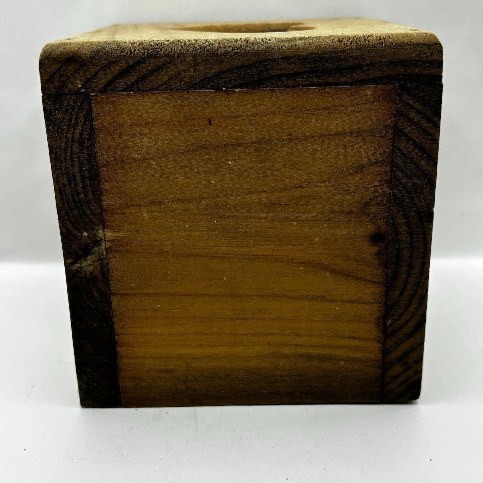 Solid Wood Carved Heart Apple Hand Painted Tissue Box Cottage Granny Core VTG | eBay