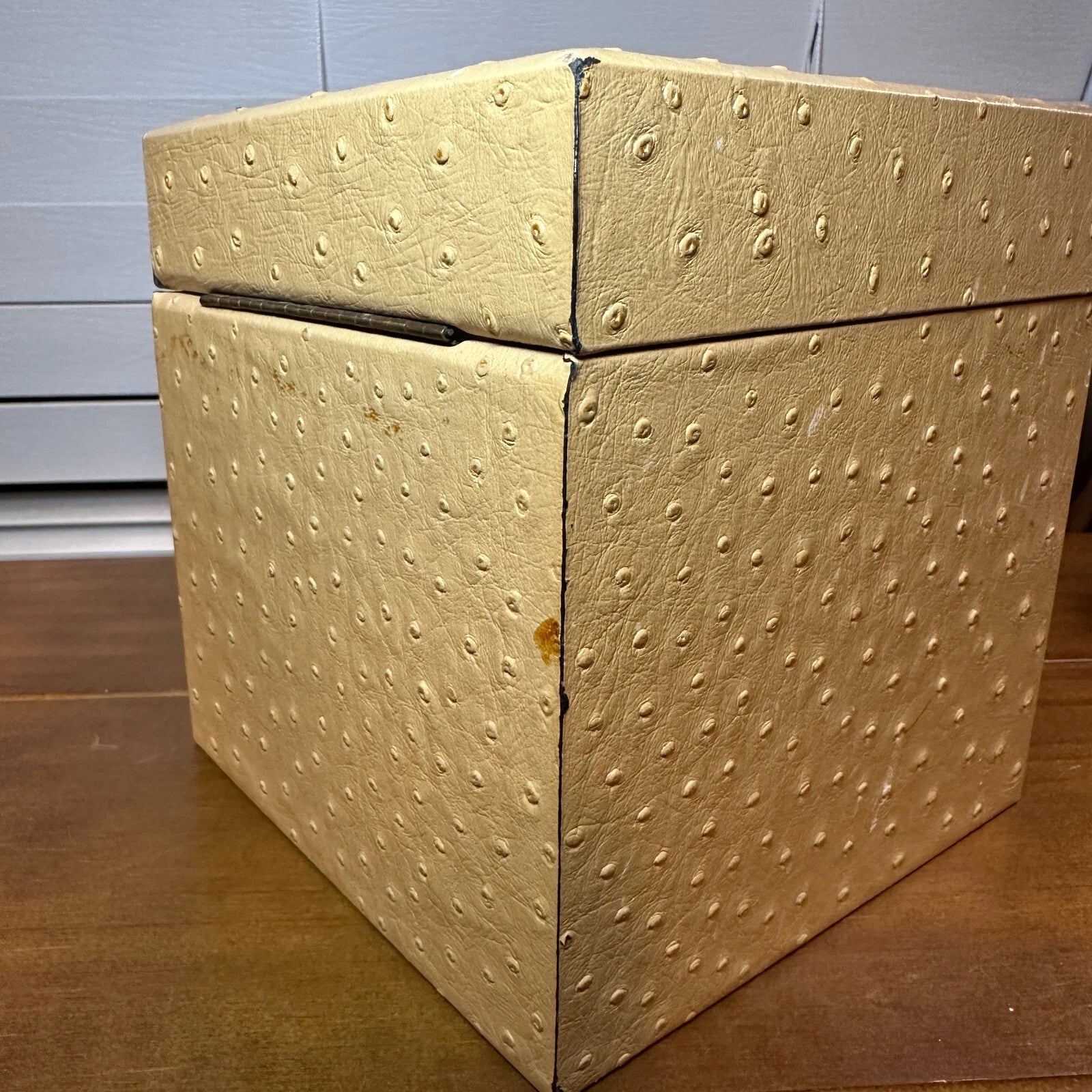 Vintage Labrazel Tissue Box Cover Textured Tan Leather | eBay