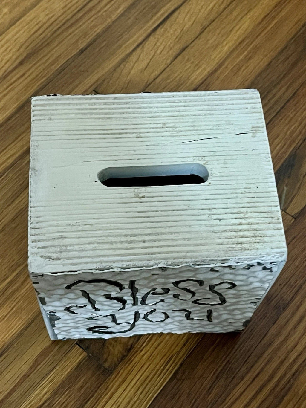 Vintage Wood Metal Bless You Tissue Box Cube Signed Kathleen Wedemeyer 6 X 6” | eBay