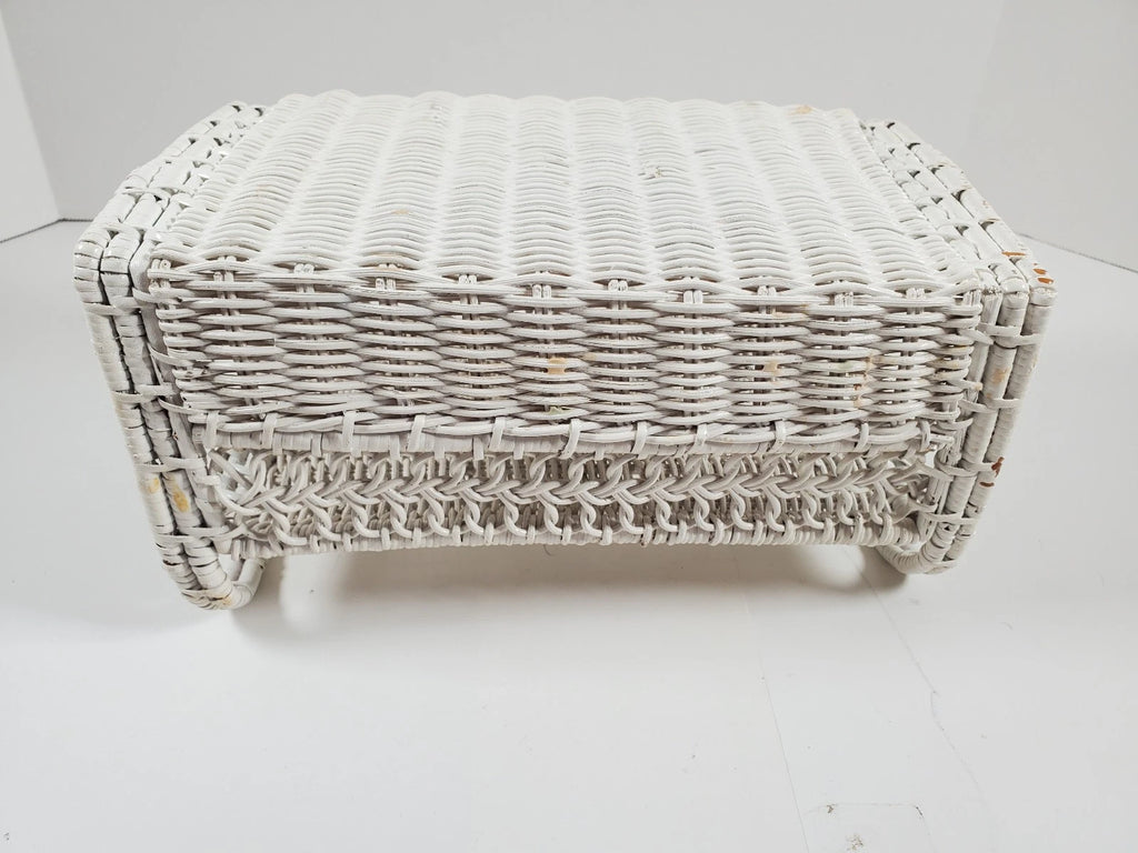 Vintage Woven WHITE WICKER Rattan Kleenex TISSUE BOX COVER RARE STYLE | eBay