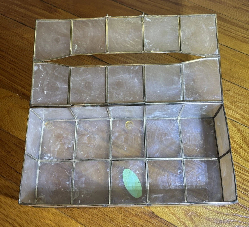 Vintage Capiz Shell Rectangular Tissue Kleenex Holder Gump's Made in Philippines | eBay