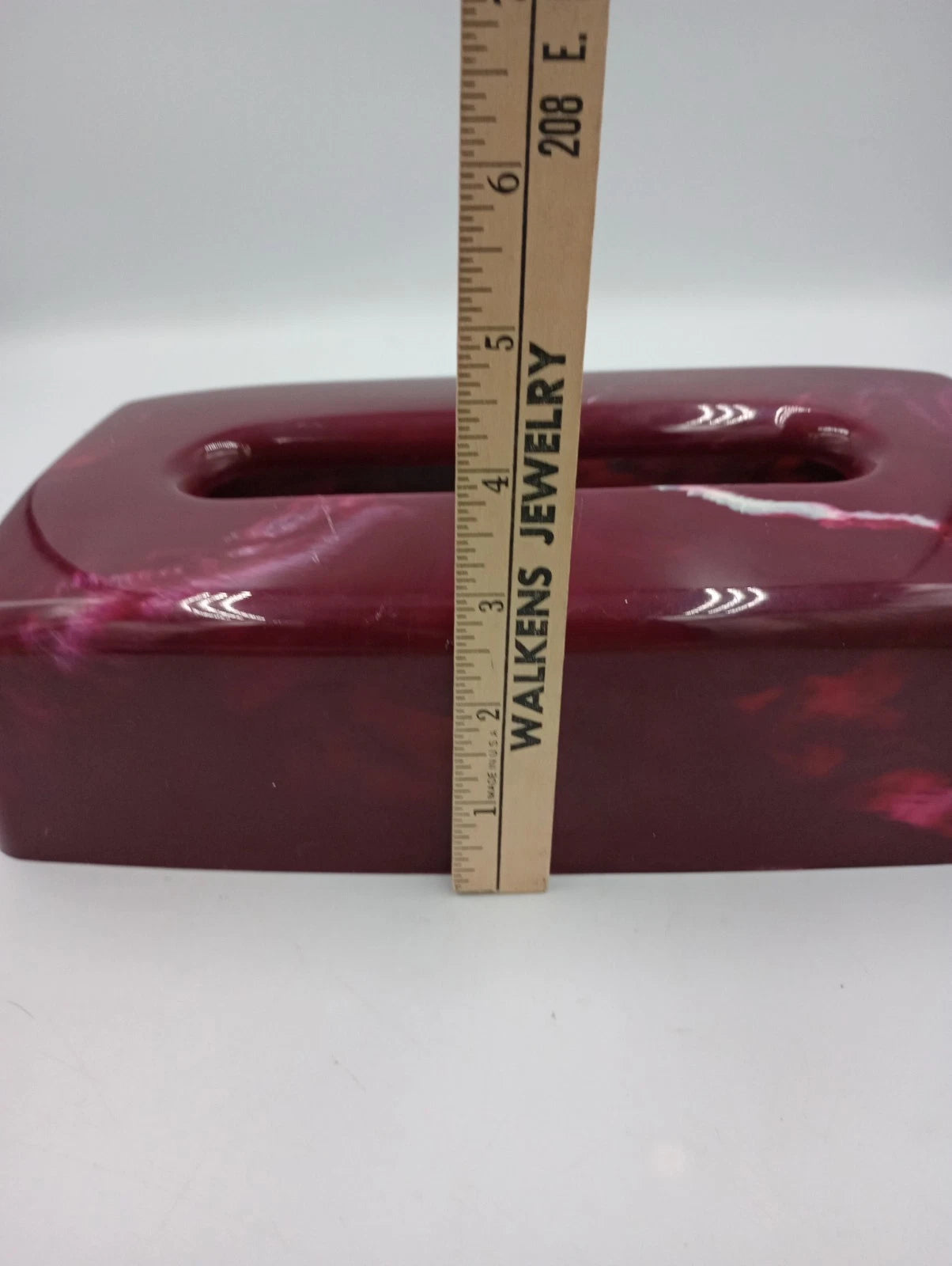 Faux Marble Vintage Acrylic Lucite Plastic Tissue Box Holder Pink Magenta Rose | eBay